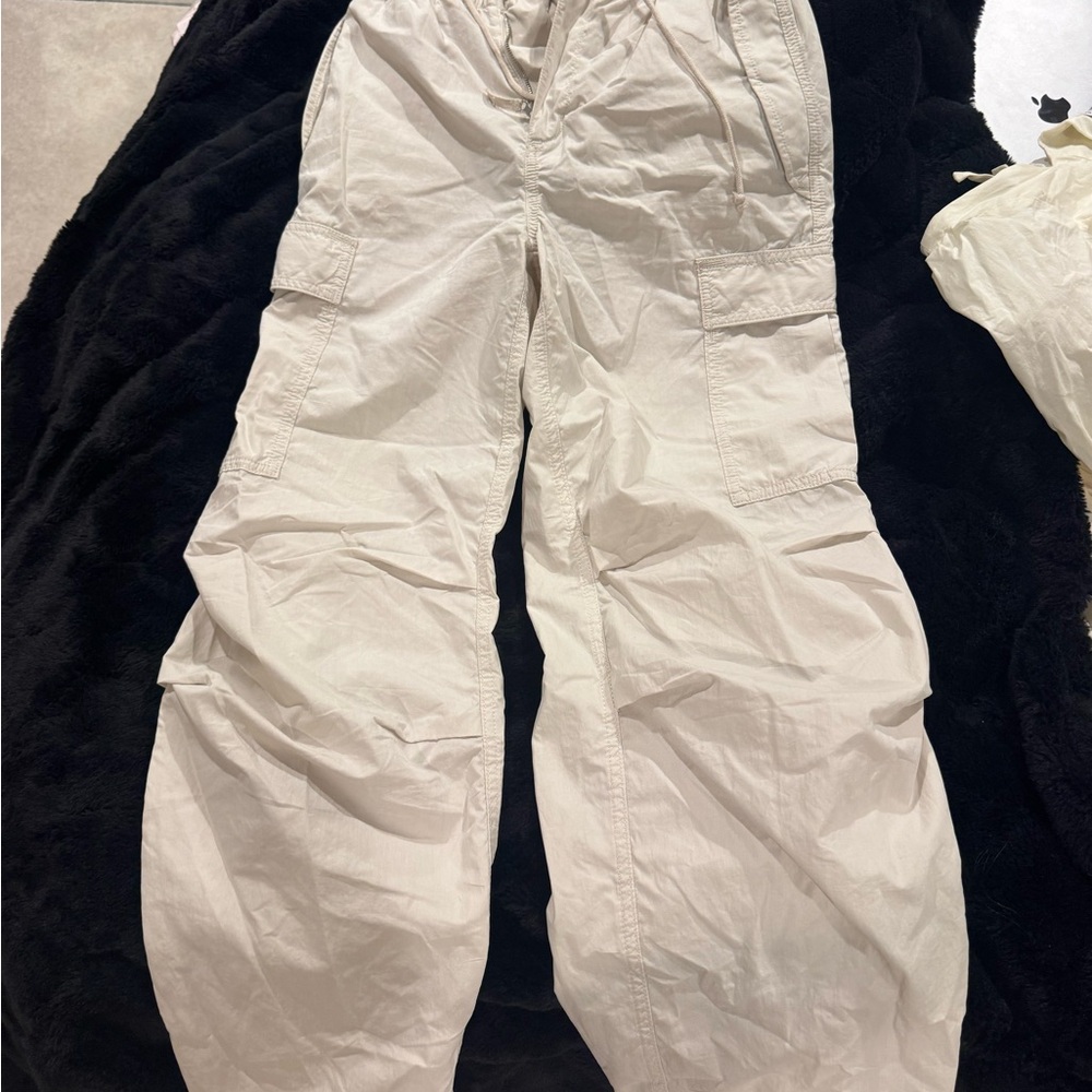 Aritzia Cream Track Pants